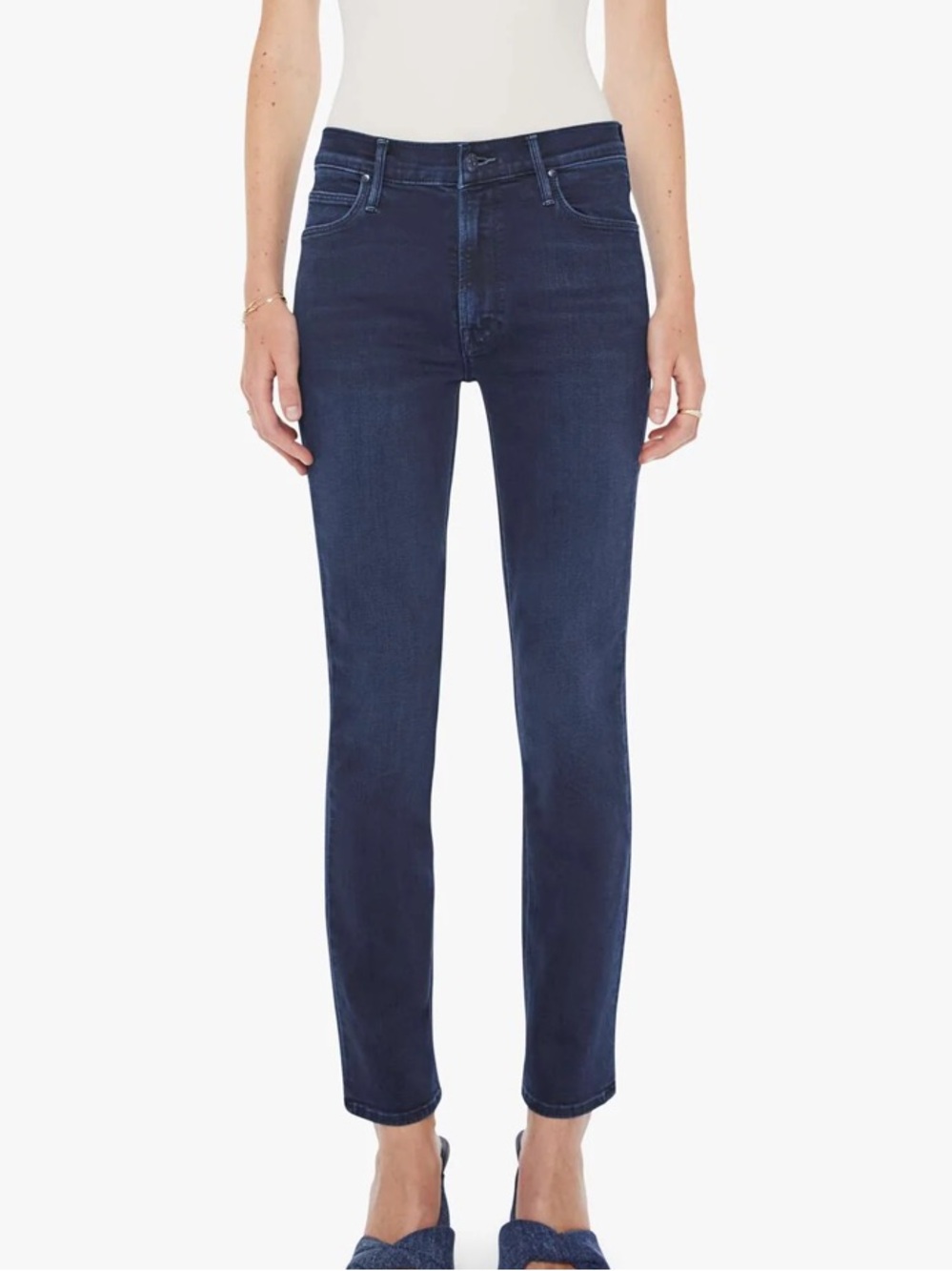 Mother The Mid-Rise Dazzler Ankle Jeans Chip On My Shoulder